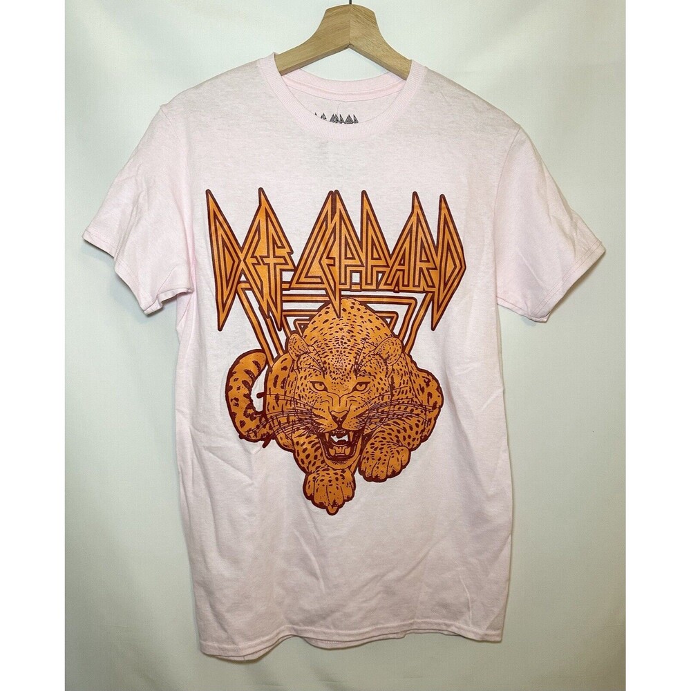 Philcos Def Leppard Light Pink Graphic T-Shirt Women's SIZE SMALL‎ NWT